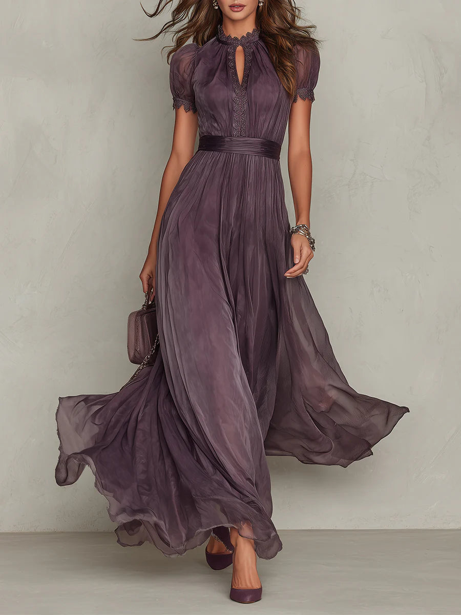 Ashley – Robe maxi fluide en chiffon élégant