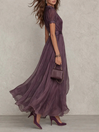 Ashley – Robe maxi fluide en chiffon élégant