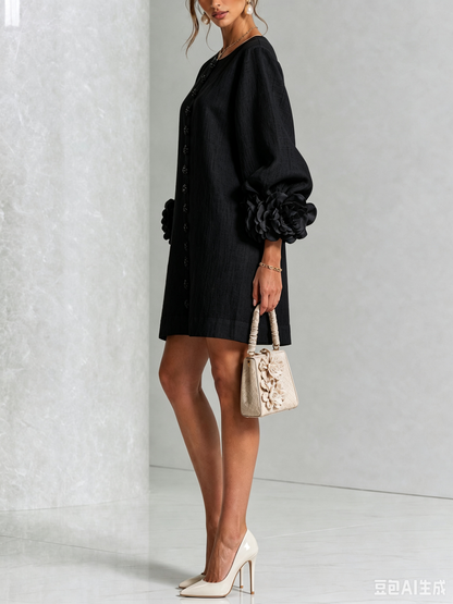 Élodie | Robe Florale Boutonnée