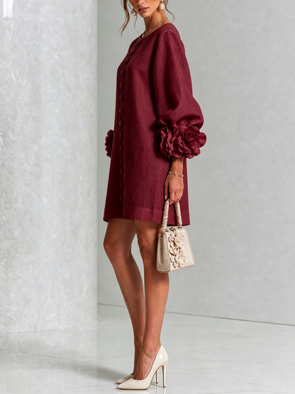 Élodie | Robe Florale Boutonnée