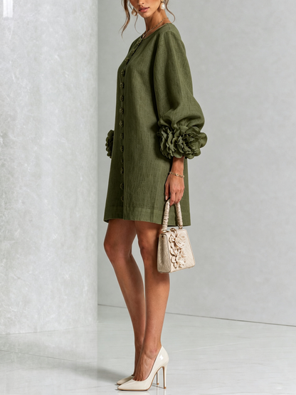 Élodie | Robe Florale Boutonnée