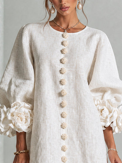 Élodie | Robe Florale Boutonnée