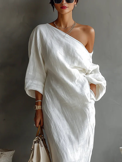 Robe Élégante Alondra au Design Asymétrique