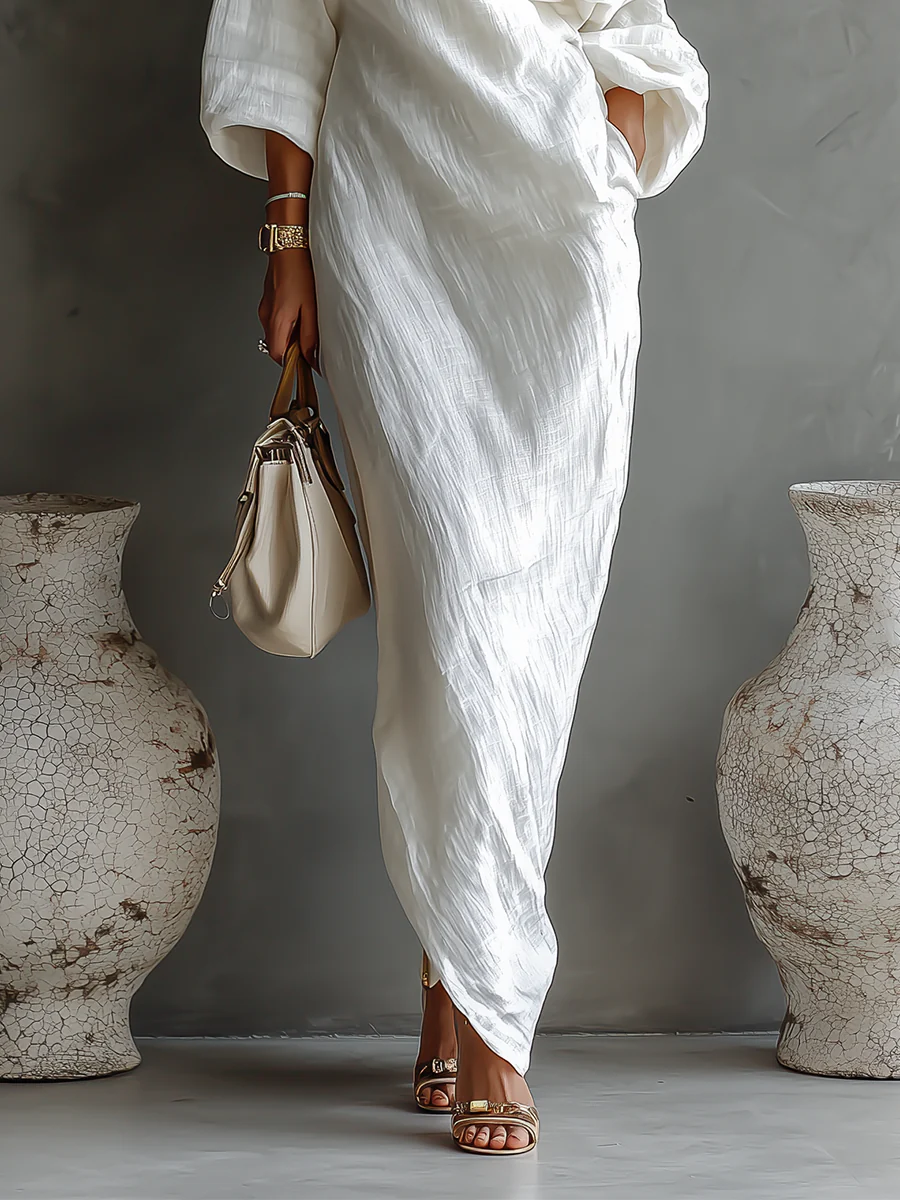 Elise™ | Robe maxi asymétrique et élégante