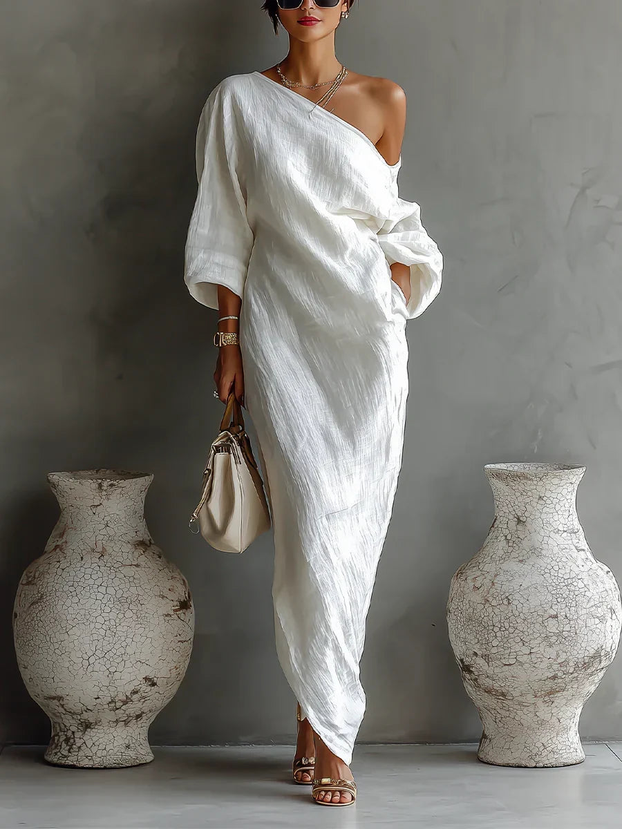 Robe Élégante Alondra au Design Asymétrique