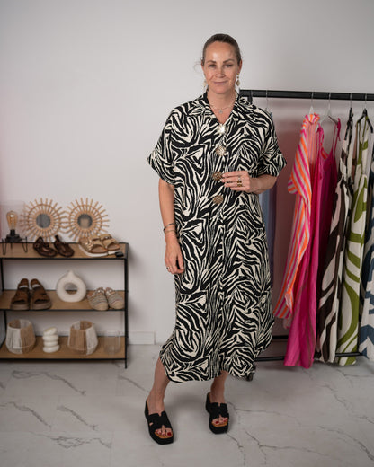 Zebra Print Sun Dress