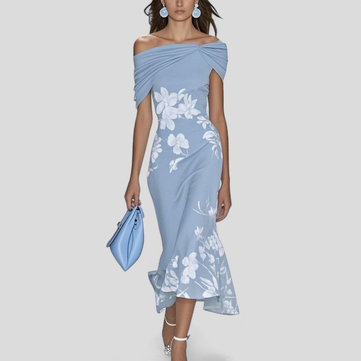 Isabelle – Robe midi élégante imprimée