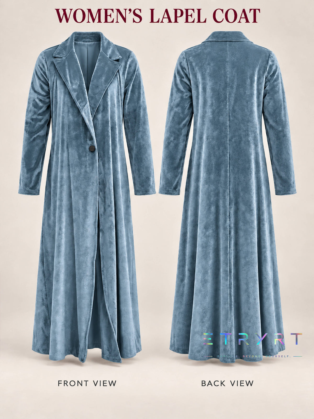 Beatrice | Long manteau ouvert en velours