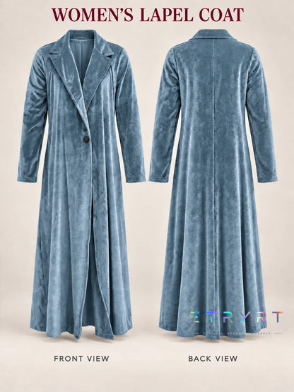 Beatrice | Long manteau ouvert en velours