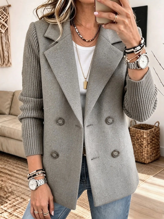 Carla | Élégant Blazer avec Manches en Tricot