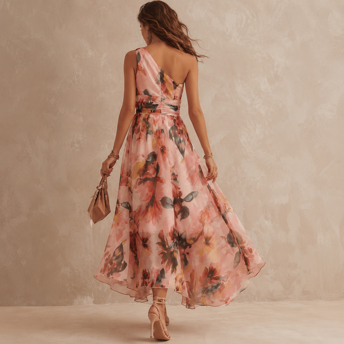 Aurora | Asymmetrical Floral Robe