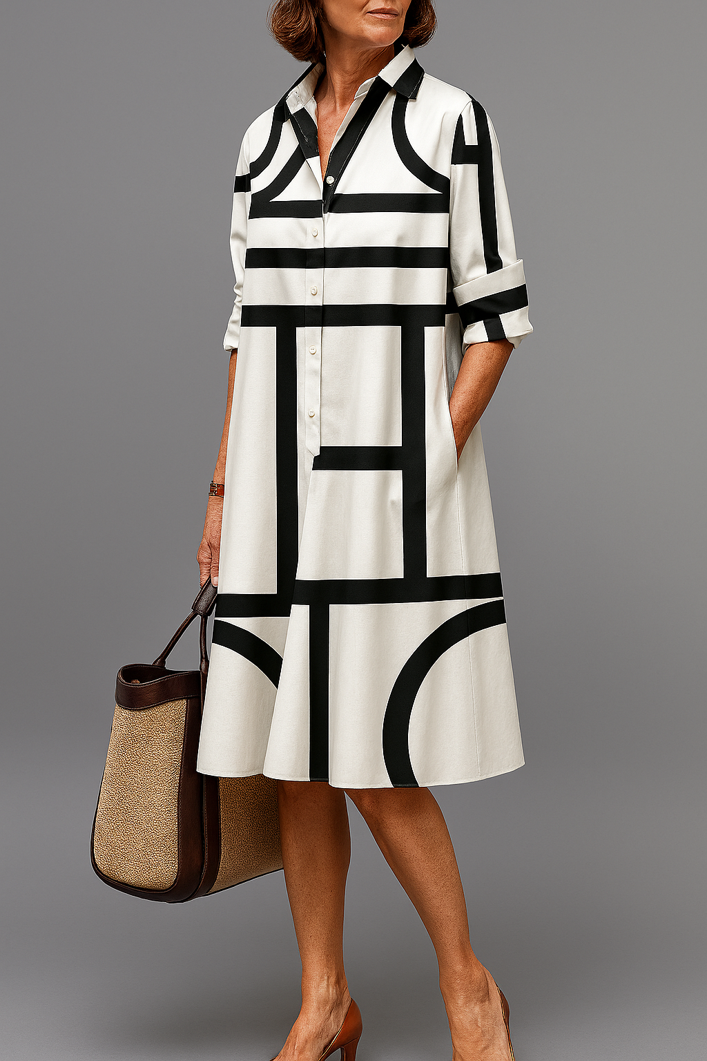 Ellie | Robe midi élégante et raffinée