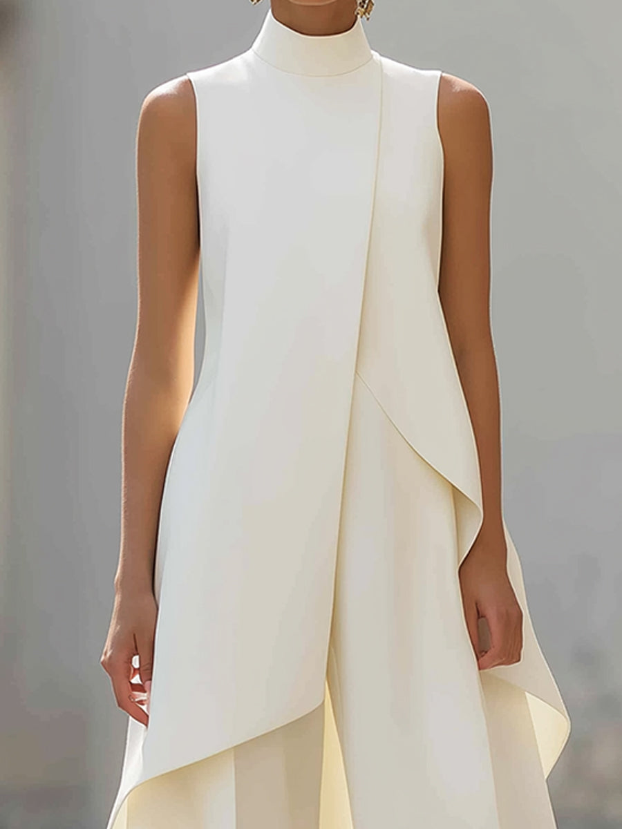 Catalina - Robe Longue Mono à Découpe Élégante