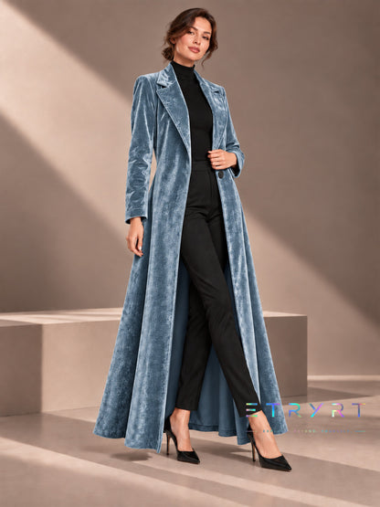 Beatrice | Long manteau ouvert en velours