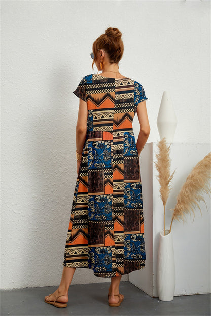 Henrielle – Robe midi fleurie élégante