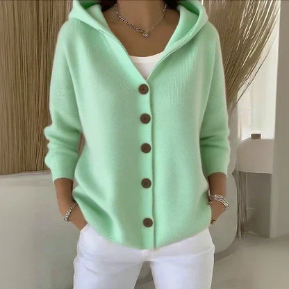 Zoé | Tricot Cardigan avec Capuche