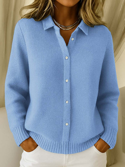 Cardigan Tricoté pour Femme avec Fermeture à Boutons