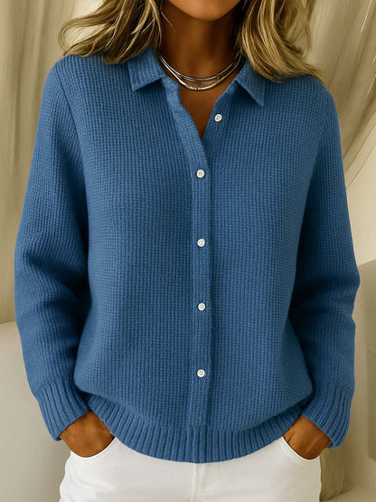 Cardigan Tricoté pour Femme avec Fermeture à Boutons