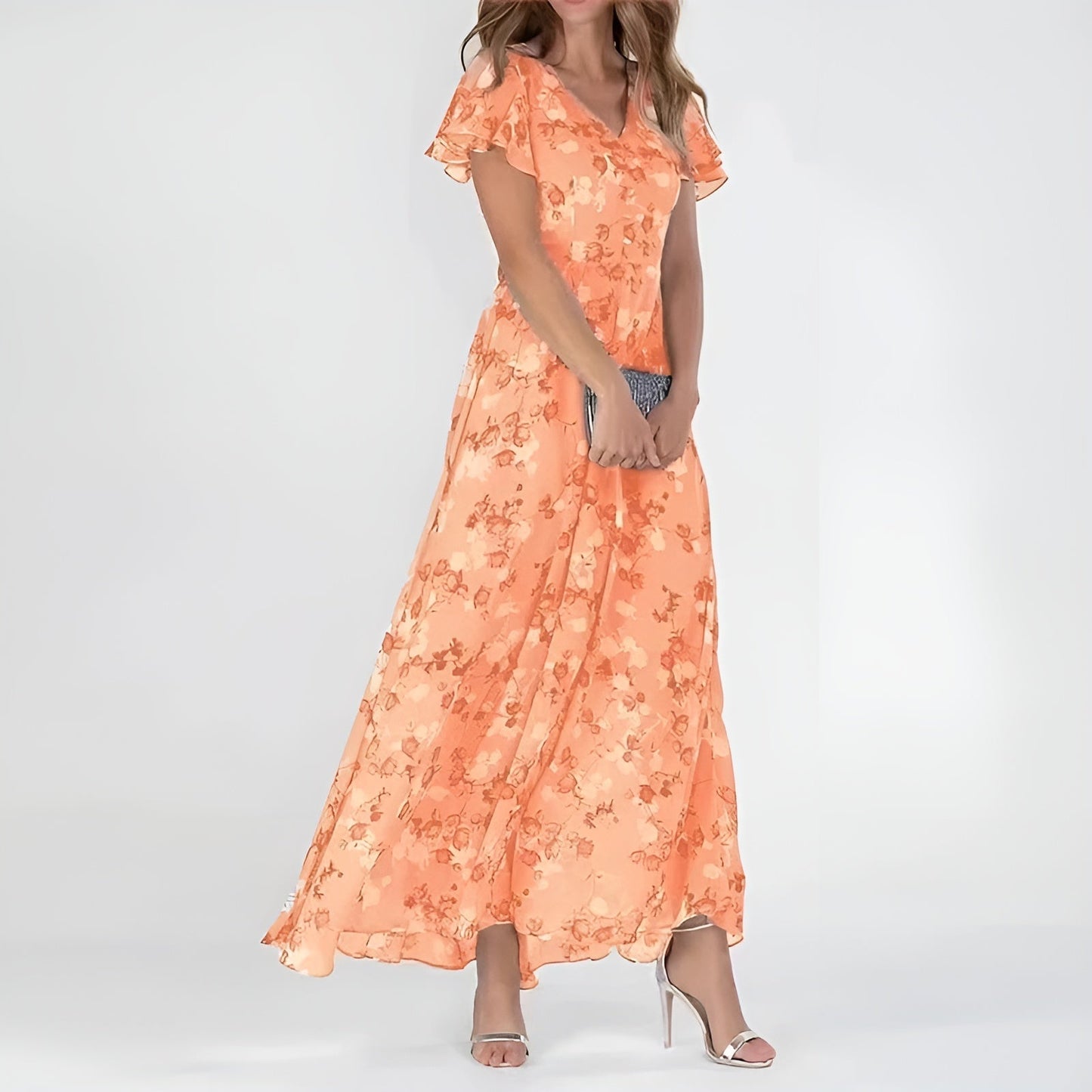 Audrey – Robe élégante fluide effet ventre plat