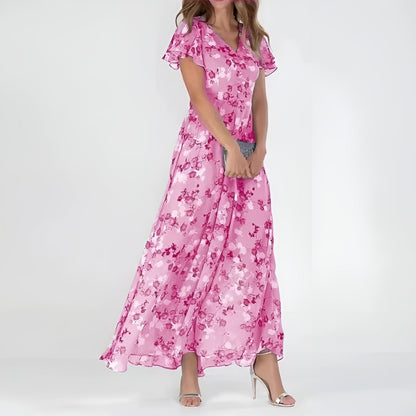 Audrey – Robe élégante fluide effet ventre plat