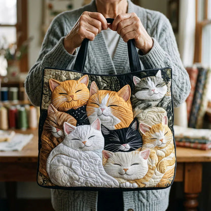 Sac Artisanal Matelassé - Chatons Endormis