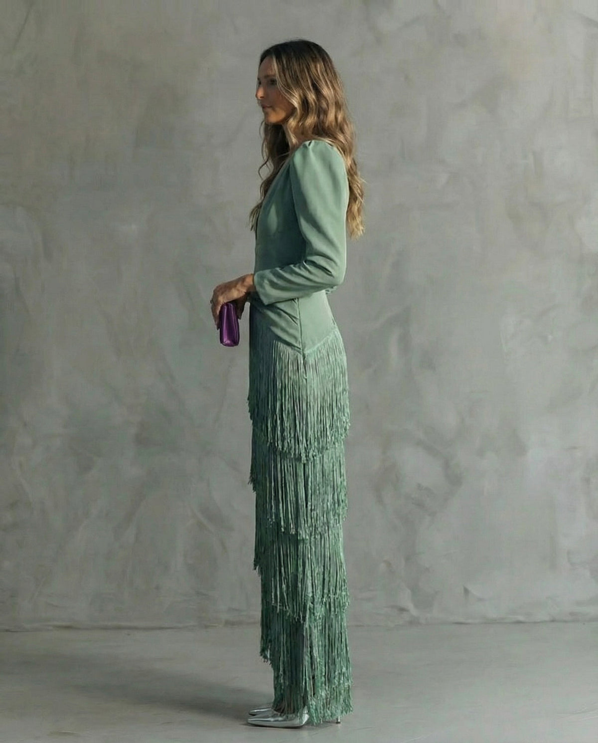 Chiara | Élégante Robe à Manches Frangées