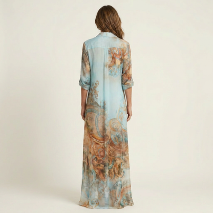 AliceLeon™ | Maxi Silk Chemise Robe
