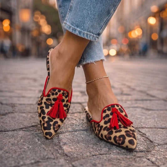 Serafina Mules à Talon avec Franges