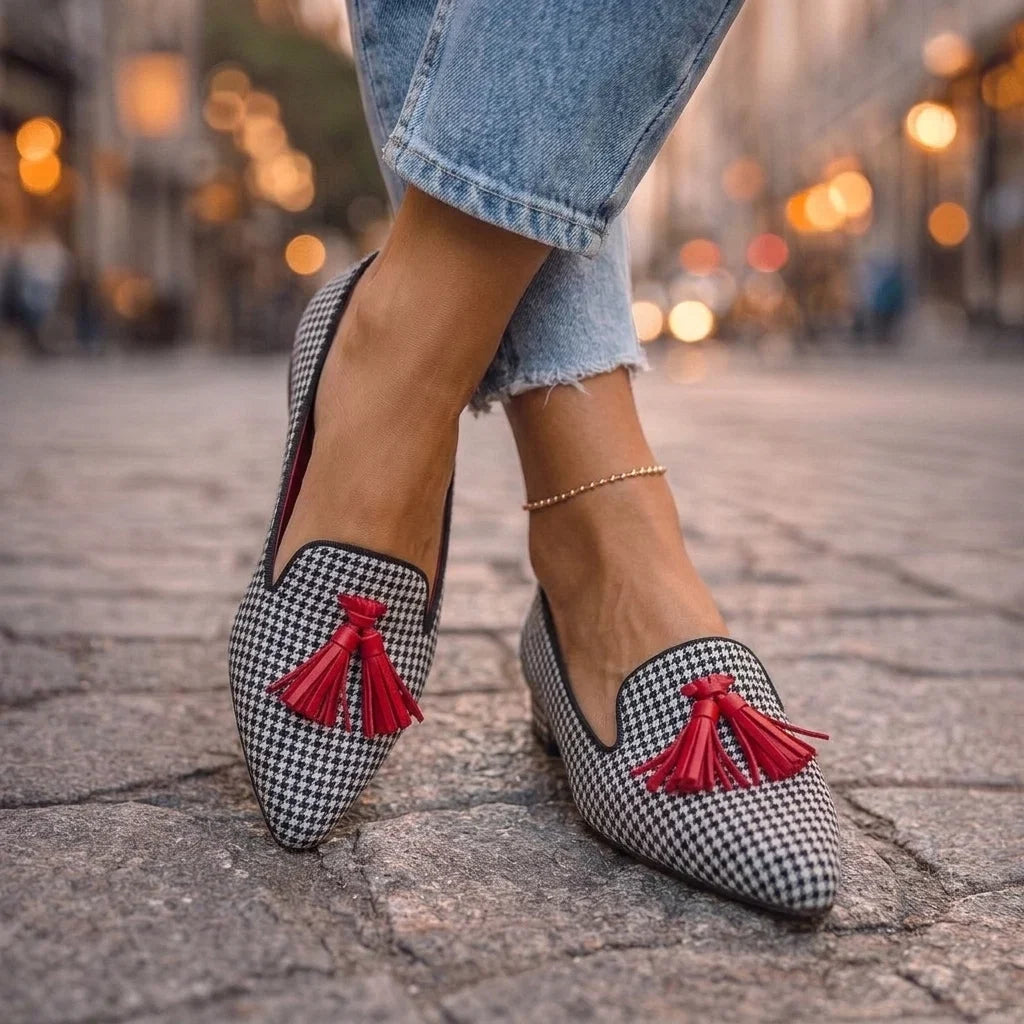 Ballerines Livia à Bout Pointu avec Motif Léopard