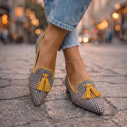 Ballerines Livia à Bout Pointu avec Motif Léopard