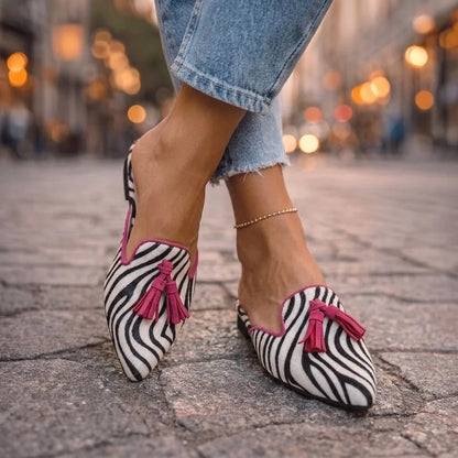 Serafina Mules à Talon avec Franges