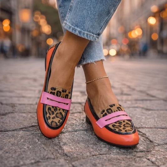 Rosalia Moccasins with Leopard Print