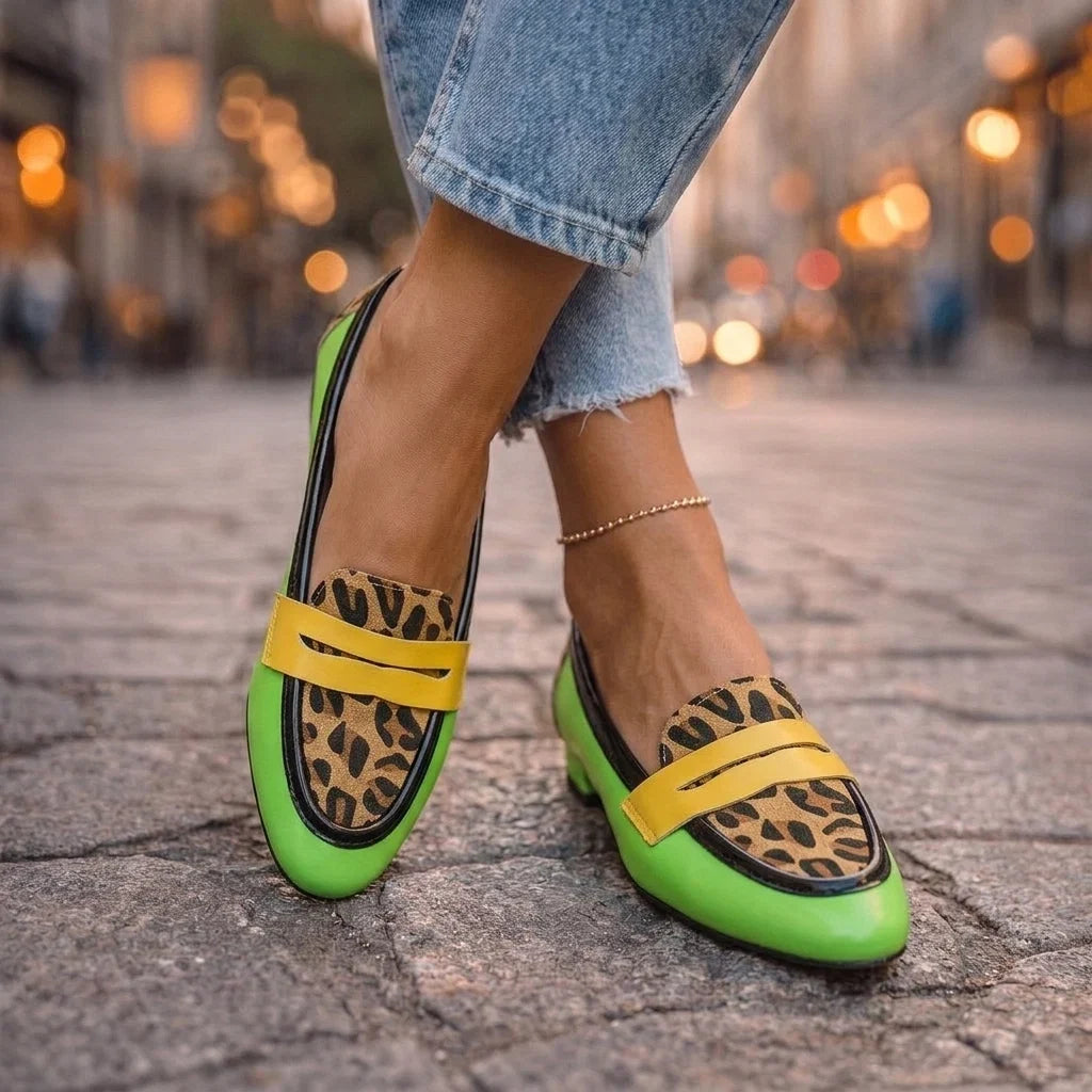Rosalia Moccasins with Leopard Print