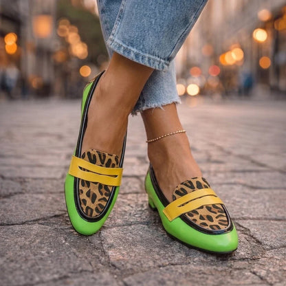 Rosalia Moccasins with Leopard Print