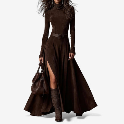 Élodie | Robe longue élégante avec ceinture incluse