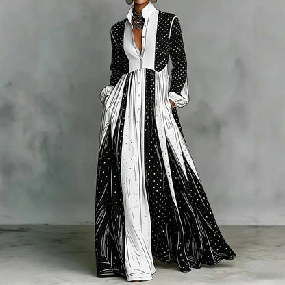Maxi Bicolore à Pois Serafina Robe