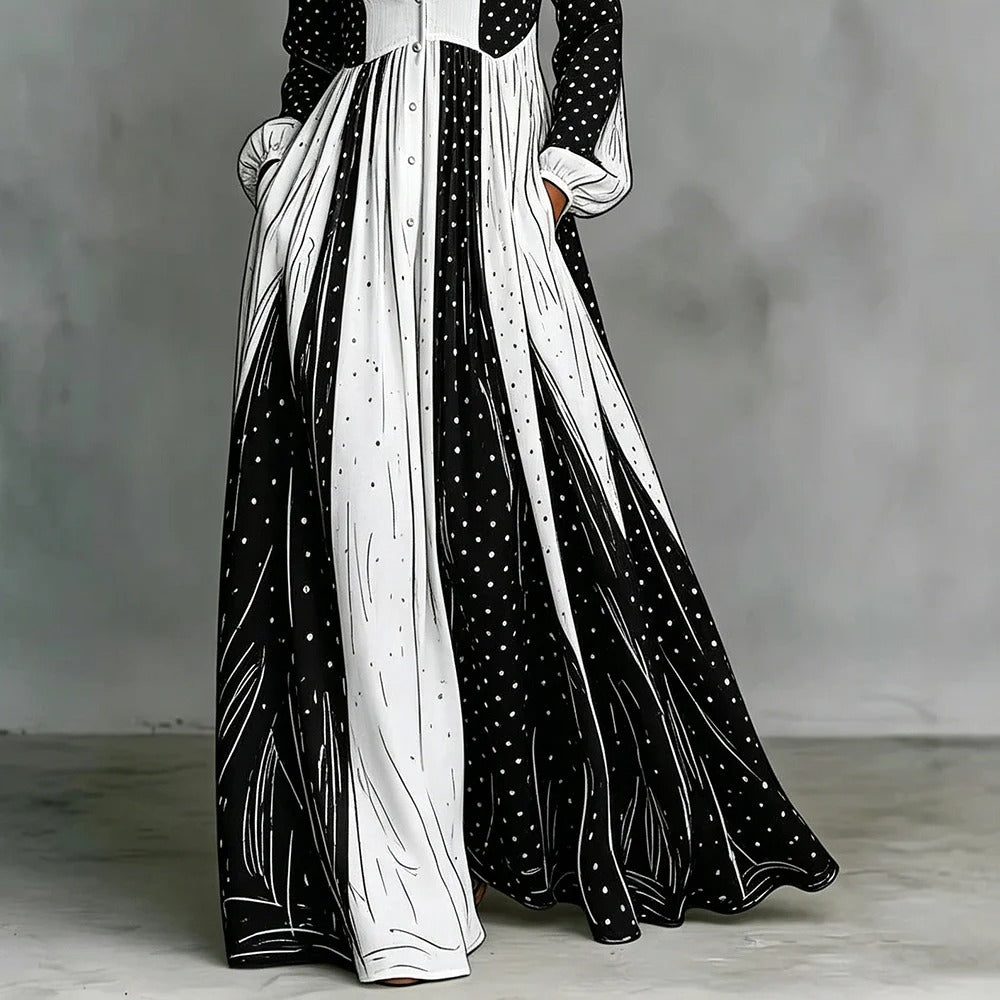 Maxi Bicolore à Pois Serafina Robe