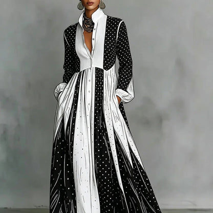 Maxi Bicolore à Pois Serafina Robe