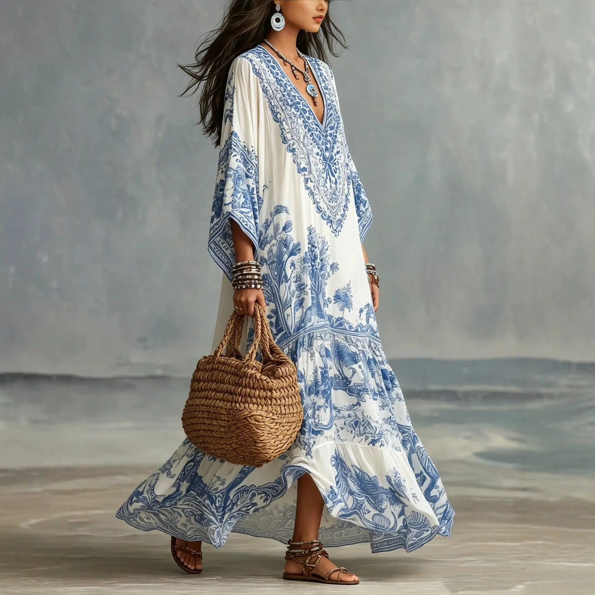 Robe Maxi Éthique Alba - Élégance Durable