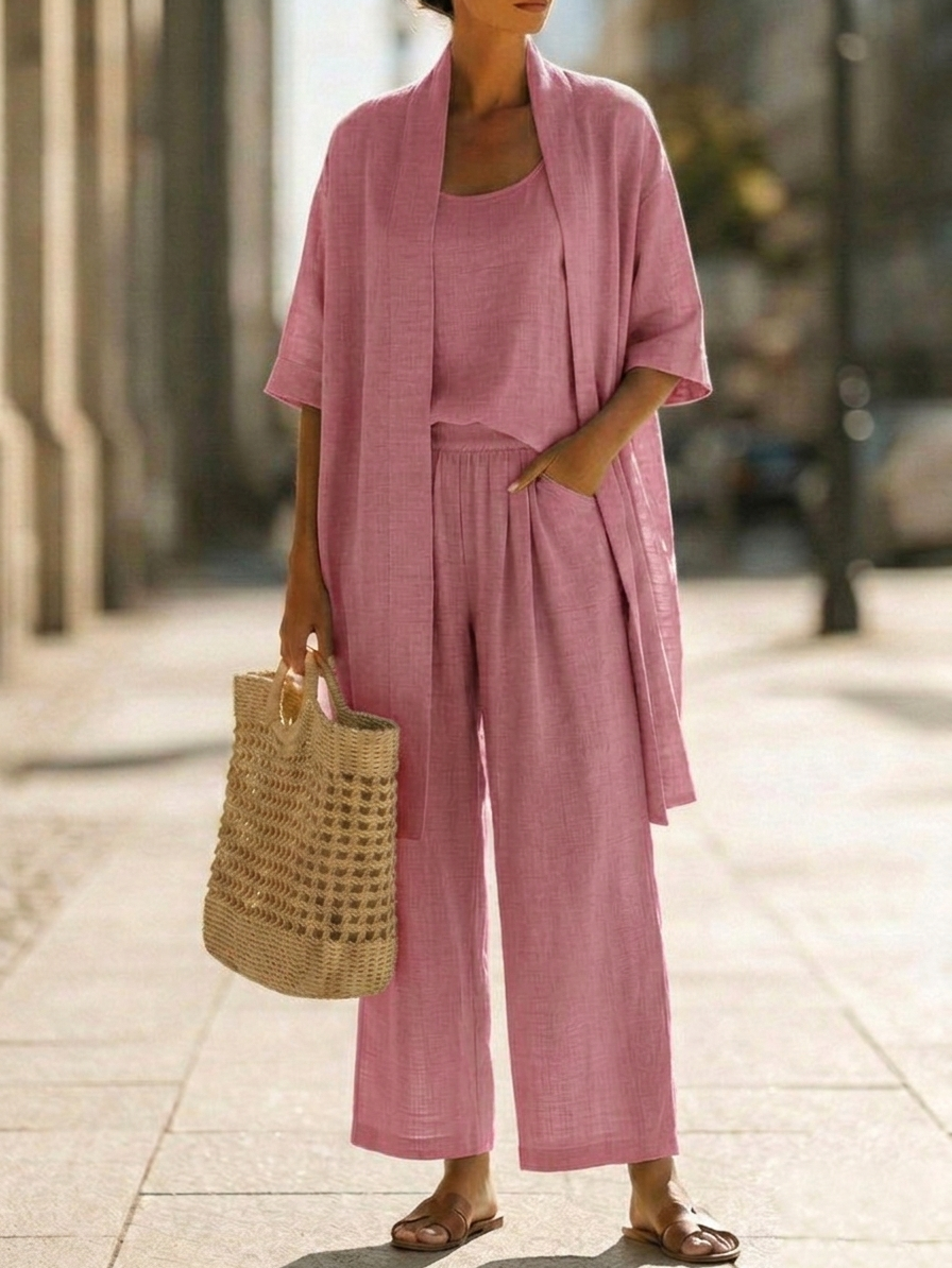 Isa | Ensemble Élégant de Trois Pièces, Chic et Pratique