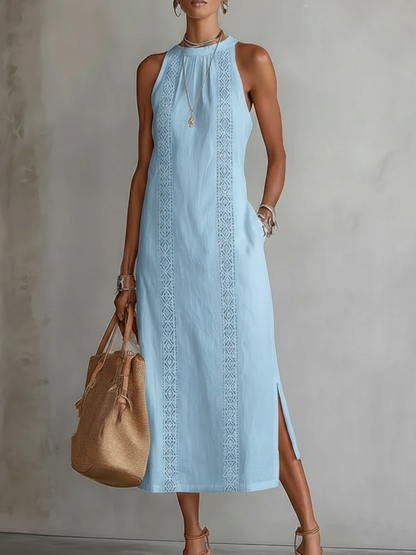 Jimena – Robe midi col mao élégante
