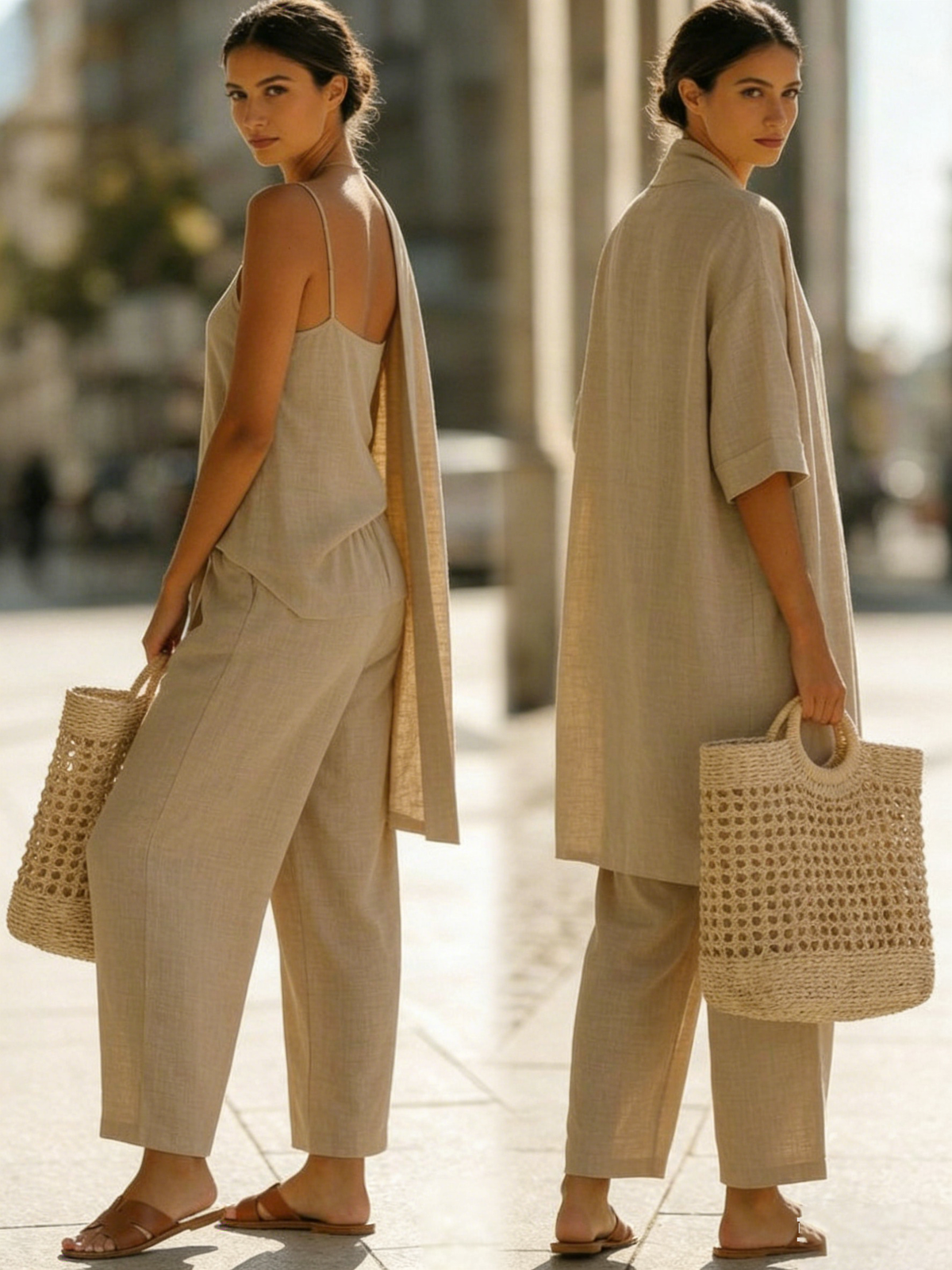 Isa | Ensemble Élégant de Trois Pièces, Chic et Pratique