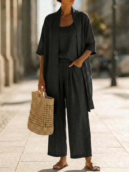 Isa | Ensemble Élégant de Trois Pièces, Chic et Pratique