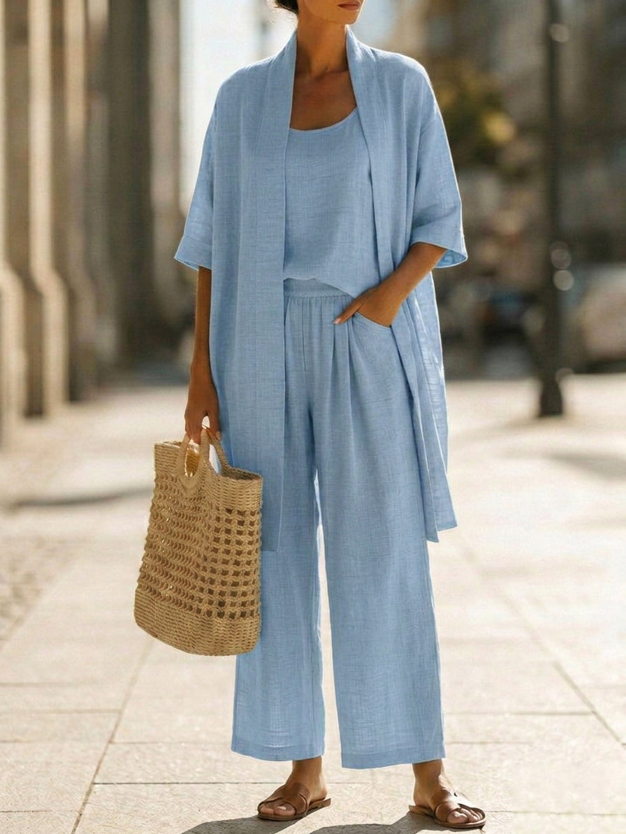 Isa | Ensemble Élégant de Trois Pièces, Chic et Pratique