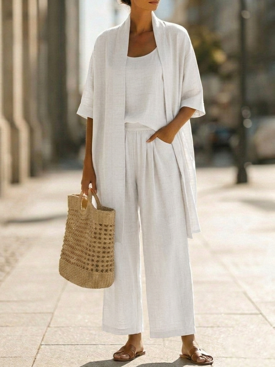 Isa | Ensemble Élégant de Trois Pièces, Chic et Pratique
