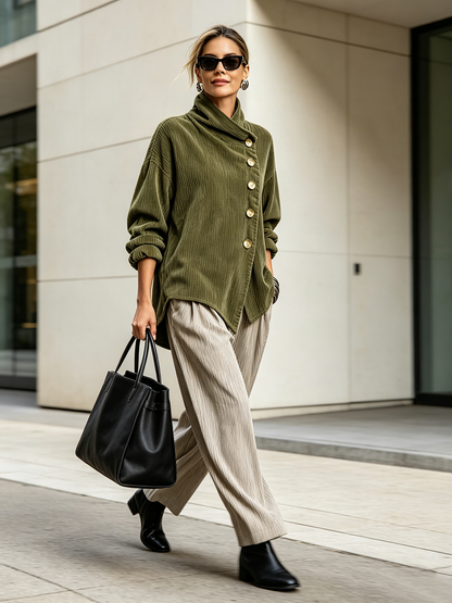 Claudia | Côtelé Velvet Sweater