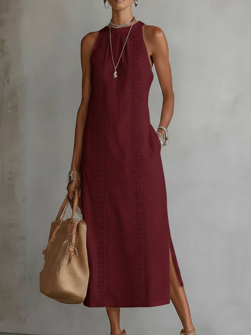 Jimena – Robe midi col mao élégante