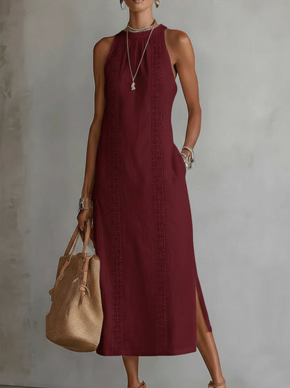 Jimena – Robe midi col mao élégante