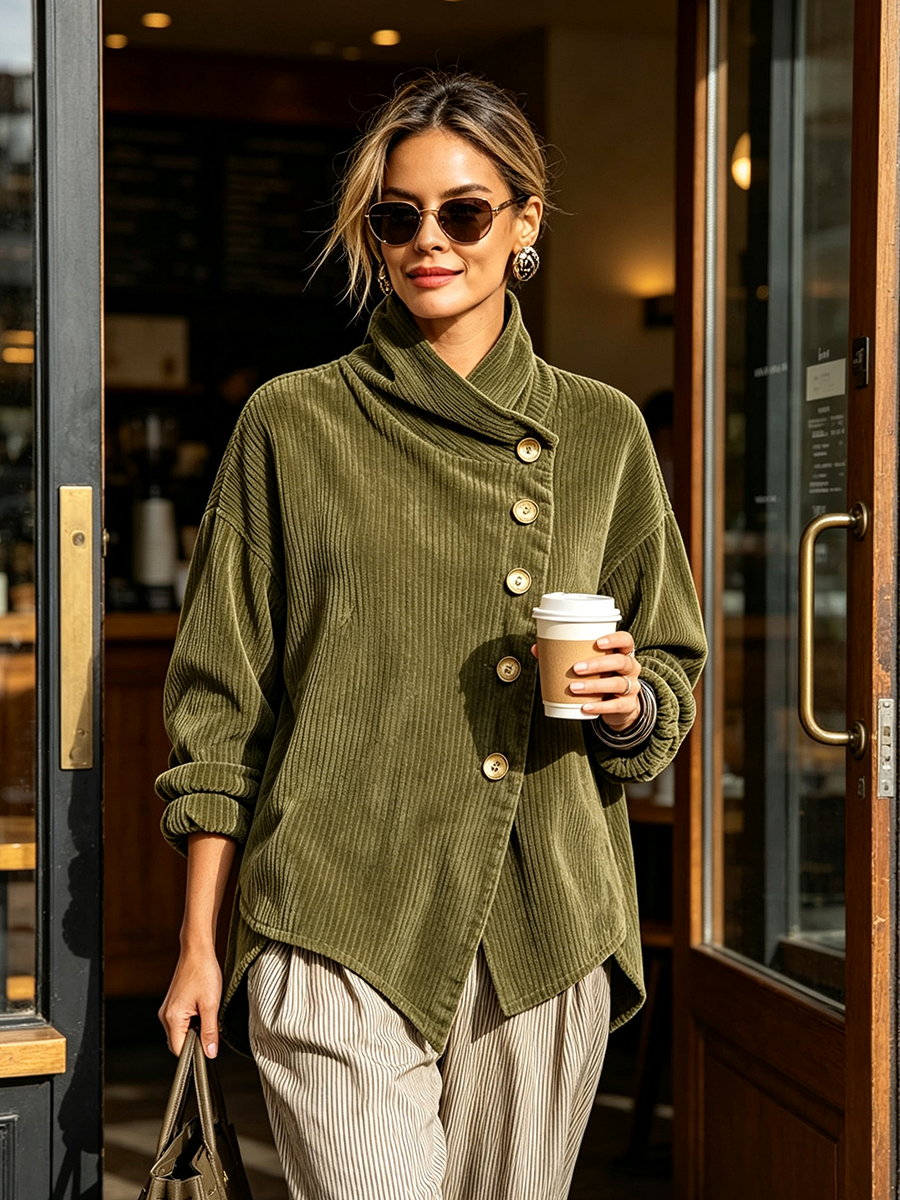 Claudia | Côtelé Velvet Sweater