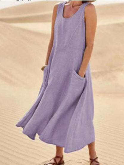 Isaline – Robe fluide légère avec poches
